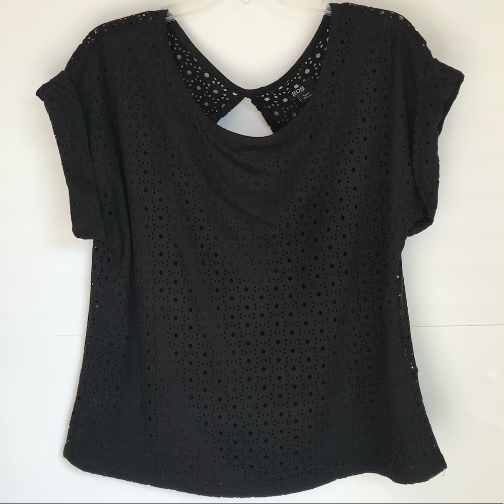 Women’s Black Faux Suede Top